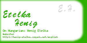 etelka henig business card